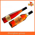 Guangzhou Hersteller Flexo Druck wasserdicht metallisierte benutzerdefinierte Klebstoff Brandy Flasche Etikett